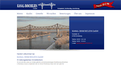 Desktop Screenshot of kanal-immobilien.de